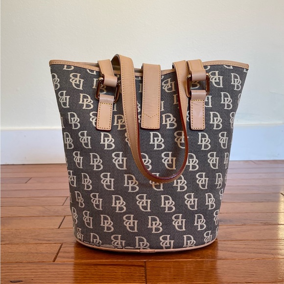 Dooney and Bourke Classic Hobo Monogram Bucket Bag - Picture 2 of 12